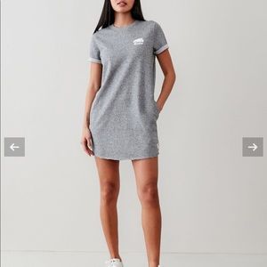 Roots Women’s Dress Edith Cuffed Dress salt pepper